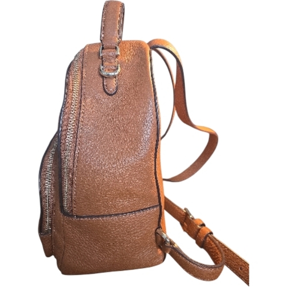 ♠️Kate Spade ♠️ New York LEILA Pebbled Leather Mini Dome Backpack - Brown/Tan - Picture 4 of 12